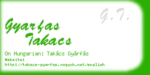 gyarfas takacs business card