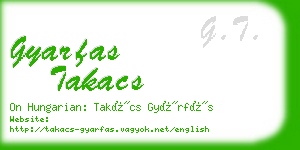 gyarfas takacs business card